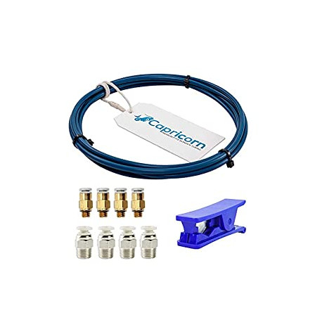 Bowden Tube (2 Meters) with 4Pcs PC4-M6 Fittings and 4Pcs PC4-M10 Fittings for 3D Printer 1.75mm Filament