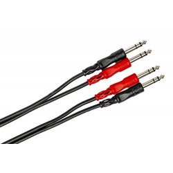 Dual 1/4" TRS to Dual 1/4" TRS Stereo Interconnect Cable, 4 Meters