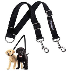 Double Dog Leash for Pets, No Tangle Two Dogs Training Leash for Dogs up to 110 Pounds