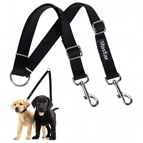 Double Dog Leash for Pets, No Tangle Two Dogs Training Leash for Dogs up to 110 Pounds