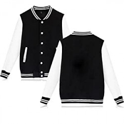 Women's Men's Varsity Baseball Jacket Casual Letterman