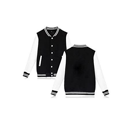 Women's Men's Varsity Baseball Jacket Casual Letterman