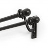 Scoll Double Curtain Rod, 28 to 48-Inch, Black (KN85000)