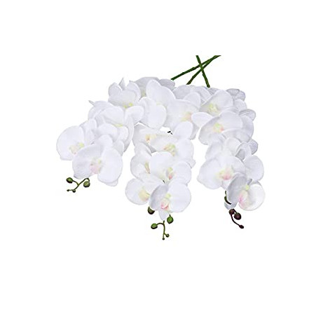 Pack 2 of Artificial Orchid Stems Set of 3 Real Touch Orchid 38 inch