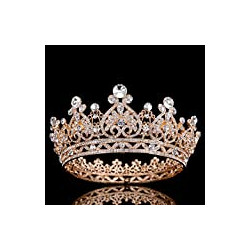 Rose Gold Crown for Women Crystal Queen