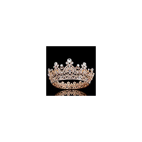 Rose Gold Crown for Women Crystal Queen