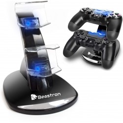 Beastron PS4 Controller Charging Station, PS4 Controller Charger for Sony PlayStation 4 PS4
