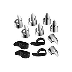 12 Pieces Steel Finger Picks Set