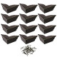 Pack of 12 Antique Metal Box Corner Protector Edge Safety Guard