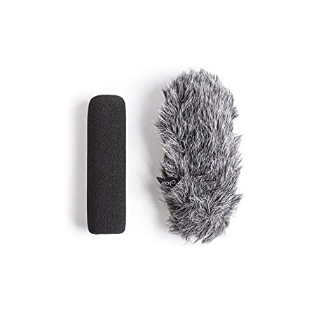 Foam and Furry Indoor, Outdoor Microphone Windscreen Combo Pack