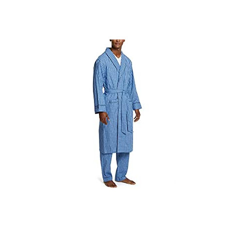 mens Long-sleeve Lightweight Cotton Woven-robe