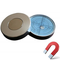 Pack 3 of Magnetic Metal Large Spirit Bubble Level 60mm Diameter