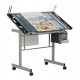 Studio Designs 10053 Vision Craft Station in Silver / Blue Glass