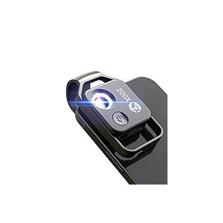 Phone Microscope with CPL Lens/LED Light,200X Pocket