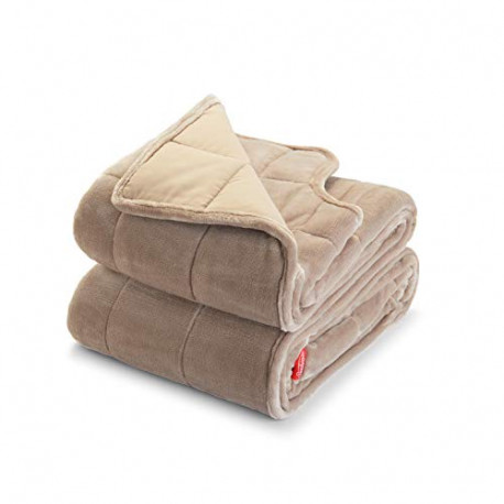 Reversible Plush Velvet/Microfiber with Arm Slits and Neck Cutout, 54” x 73”, Mushroom