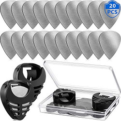 20 Pieces Metal Guitar Picks Plectrums Stainless