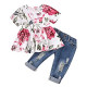 Girls Clothes Outfits, Cute Baby Girl Floral Long Sleeve