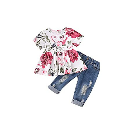 Girls Clothes Outfits, Cute Baby Girl Floral Long Sleeve