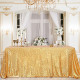 Gold Tablecloth Sequin Fabric Tablecloth for Ceremony Party Halloween 50x80 Inch