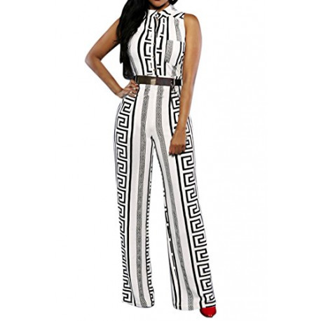 Womens Button Up Printed Long Wide