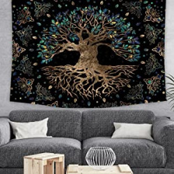 Living room Tapestry 51.2 in * 59 in (130 cm * 150 cm Black)