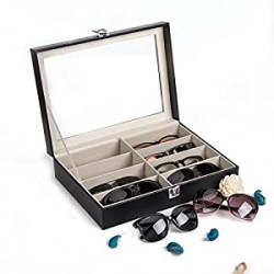 Leather Multi Sunglasses Organizer for Women Men
