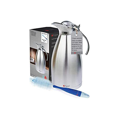 Thermal Coffee Carafe, Insulated Stainless Steel, 68Oz/2 liter