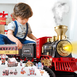 Train Set with Steam Locomotive Engine