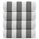 100% Turkish Cotton Cabana Thick Stripe Pool Beach Towels, Eco-Friendly (4 Pack, Gray)