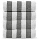 100% Turkish Cotton Cabana Thick Stripe Pool Beach Towels, Eco-Friendly (4 Pack, Gray)