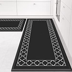 Kitchen Mat [2 PCS] Cushioned Anti-Fatigue Kitchen Rug Non Slip