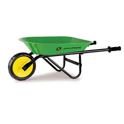 John Deere Farm Toys Steel Wheelbarrow for Kids Aged 2 Years and Up, 34 Inch, Green