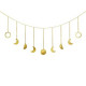 Pack 2 of Nursery Bedroom Livingroom Dorm Home Apartment, Christmas Birthday Party Gift, Gold, 50"