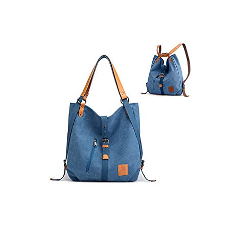 3 ways Women Canvas Purses Handbags Totes Shoulder Bag Backpack Hobo