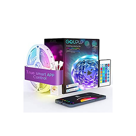 65.6 ft Long Light Strip 1 roll, WiFi Led Lights for Bedroom
