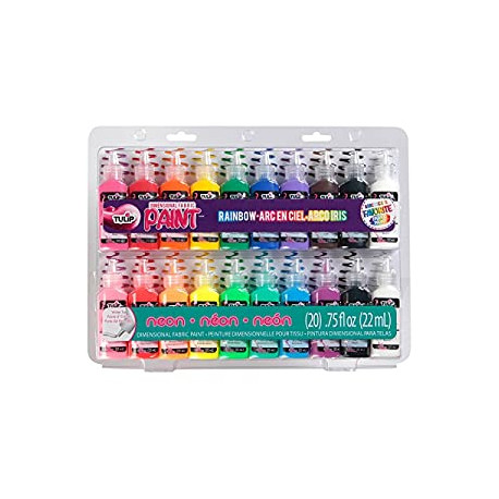 Non-Toxic and Permanent 3D Paint for Fashion Party 20 Pack