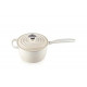Enameled Cast Iron Signature Saucepan, 1.75 qt., Meringue