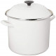 Enamel On Steel Stockpot, 10 qt., White