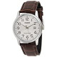 MTP-V002L-7B Men's Standard Analog Leather Band Easy Reader Day Date Watch