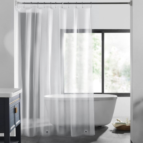 72" x 72" Lightweight Shower Liner for Bathroom Shower Curtain (4G Clear, 1PC)