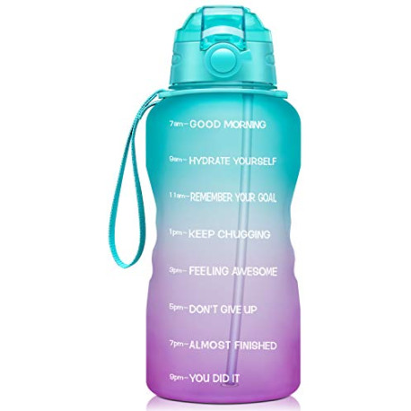 Large 1 Gallon/64oz Motivational Water Bottle