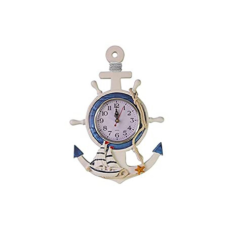 Mediterranean Style Anchor Clock Beach Sea Theme Nautical