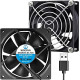 DC 80mm USB Fan 5V 8025 Sleeve Bearing Brushless Cooling 80mmx25mm 2PIN (Pack of 2Pcs)