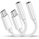 USB C to 3.5mm Headphone Jack Adapter Compatible