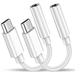 USB C to 3.5mm Headphone Jack Adapter Compatible