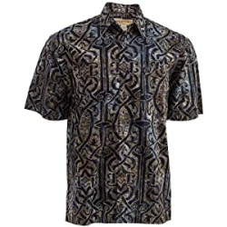Men's Big and Tall Short Sleeve Hawaiian Tropical Cotton Shirt