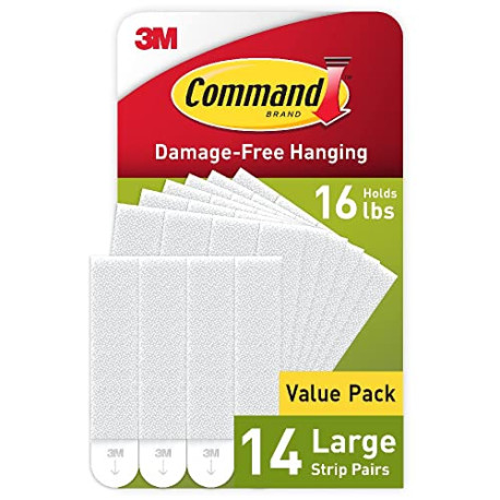 Pack 2 of 14 White Adhesive Strip Pairs (28 Command Strips)