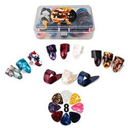 Thumb Finger Picks Plectrum With Plastic Picks Case