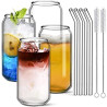 16oz Glass Cups Set of 4