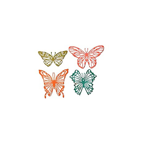 Set 4 Pack Scribbly Butterflies by Tim Holtz, Multicolor